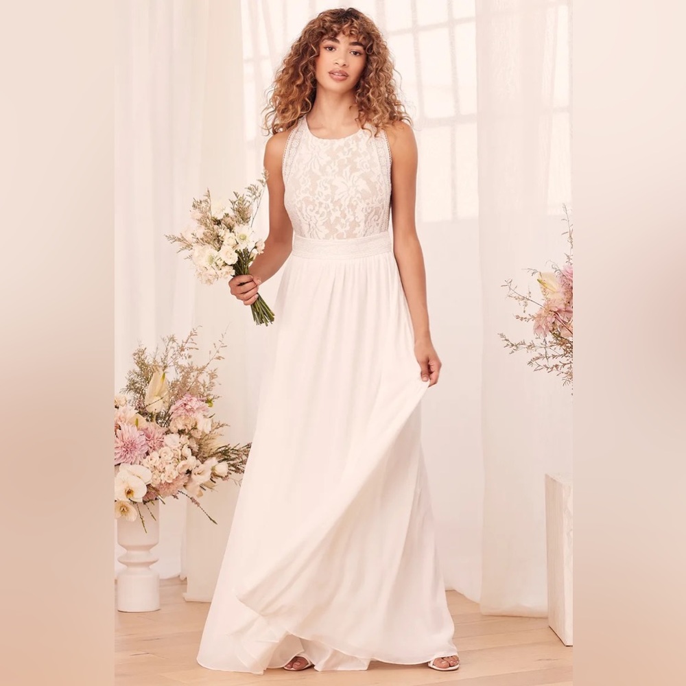 Lulu’s Forever and Always White Lace Maxi Dress - Picture 6 of 17